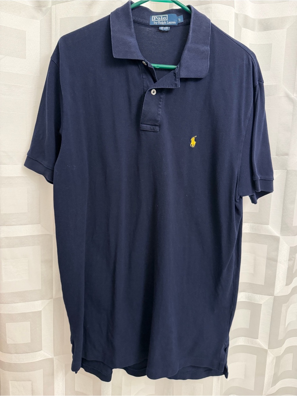 Polo Ralph Lauren blue shirt yellow pony size large